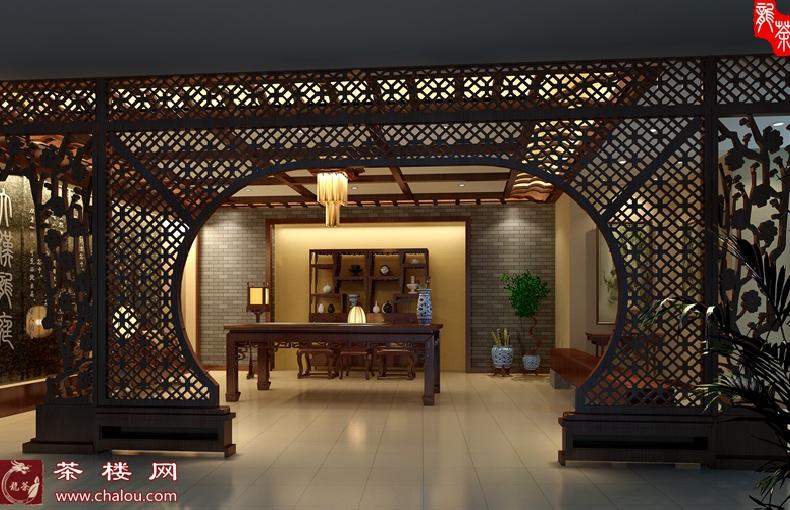 中式风格茶馆装修设计效果图